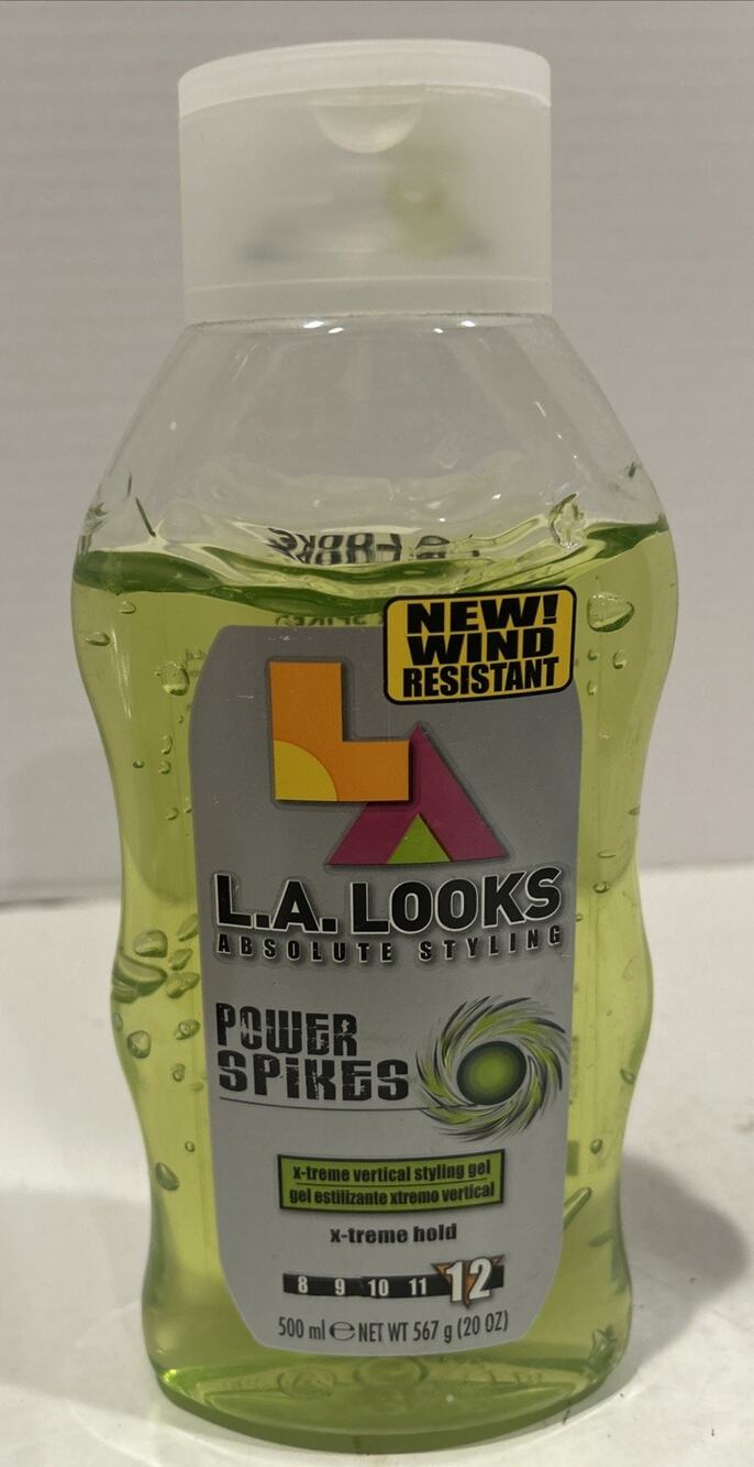 LA Looks power spikes x treme Hold Level 12 Hair Gel 20oz Green